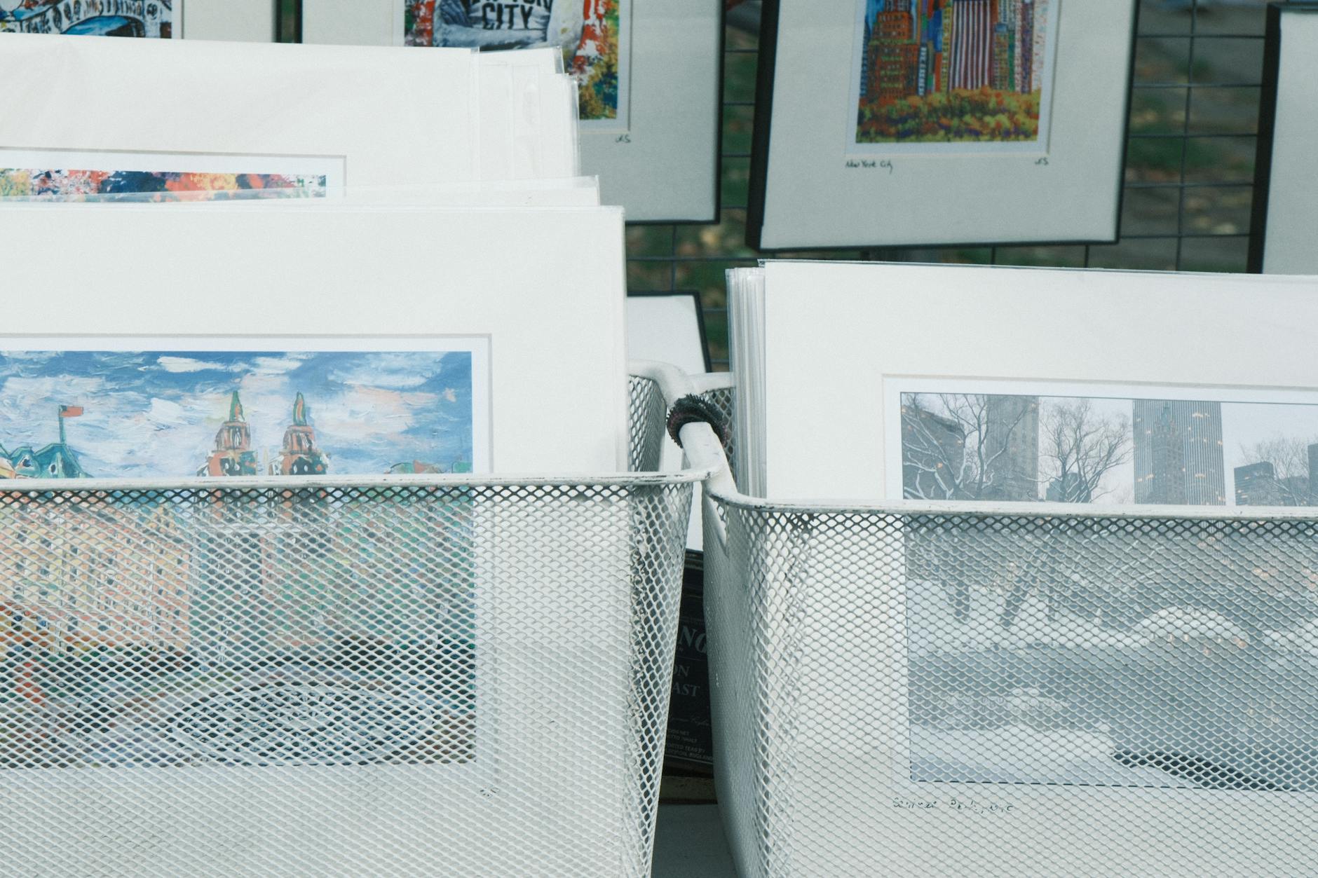 art prints of new york city in street display