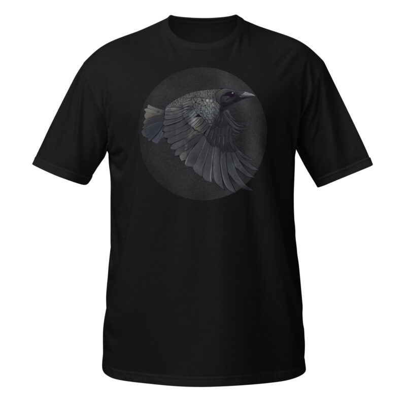 unisex-basic-softstyle-t-shirt-black-front-6992a9c821933.jpg Shadow Raven - Premium Soft-style Graphic T