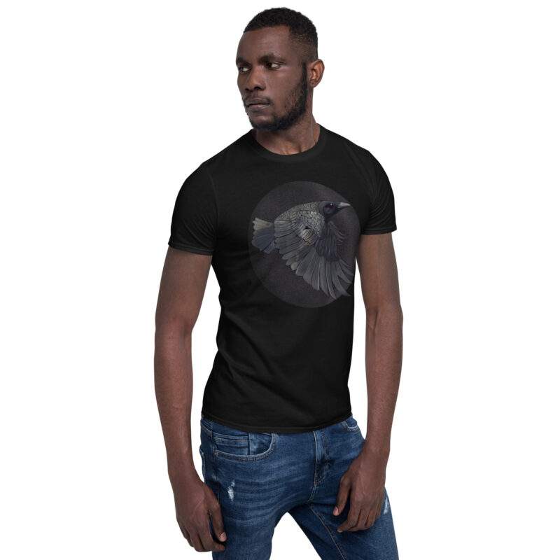 unisex-basic-softstyle-t-shirt-black-right-front-6992a9c82031d.jpg Shadow Raven - Premium Soft-style Graphic T