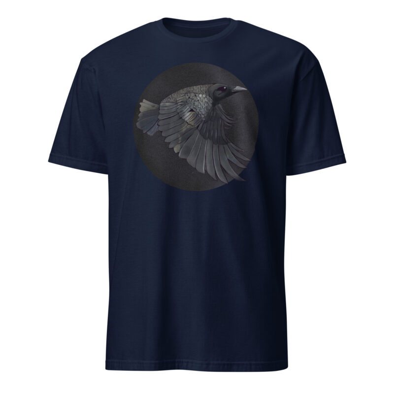 unisex-basic-softstyle-t-shirt-navy-front-6992a9c822917.jpg Shadow Raven - Premium Soft-style Graphic T