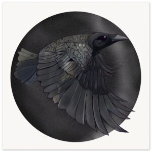 Shadow Raven - Museum-Quality Matte Paper Poster